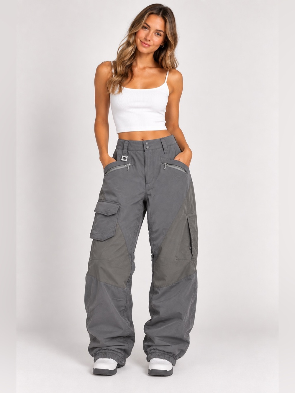 Empyre Gray Snowboard Ski Pants Cargo Pockets Snow | Size M